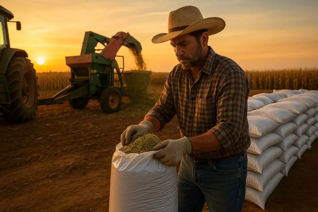 Produção de silagem 