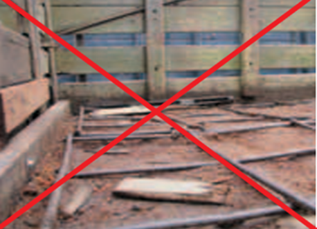 Veiculo em mas condições para transporte